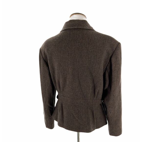 Braebrook Vintage 100% Wool Fully Lined Crop Plaid Jacket Blazer Women's Size 14 - Picture 3 of 8